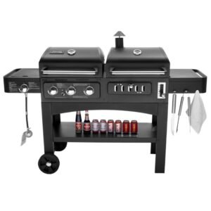 Double Barbeque Grill - Gas Grill & Charcoal Grill